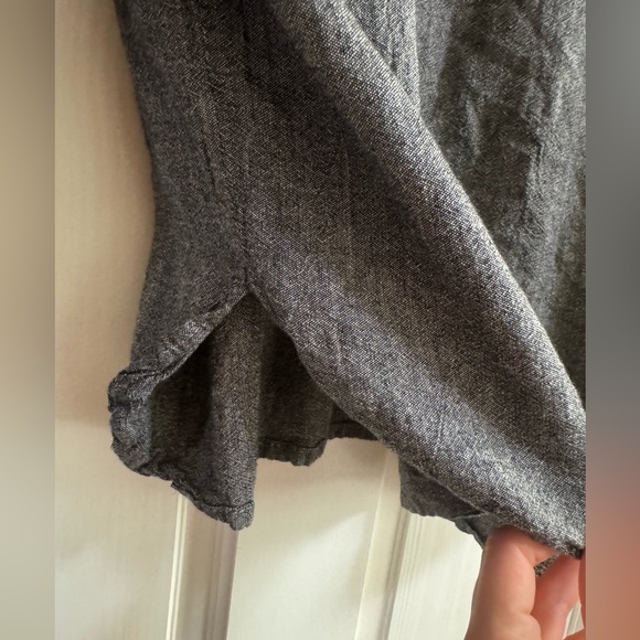 EzHippie Tunic Gray Cotton Pockets 1/4 Button Bohemian hippie Beach Coastal - Picture 11 of 13